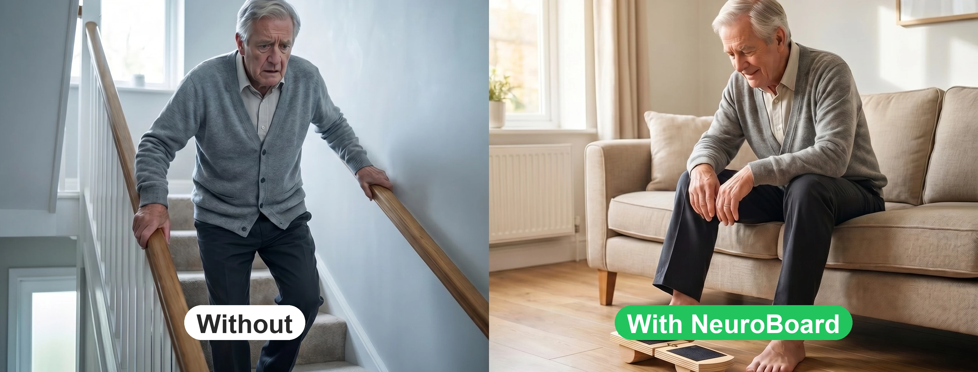 Comparison of elderly with and without NeuroBoard